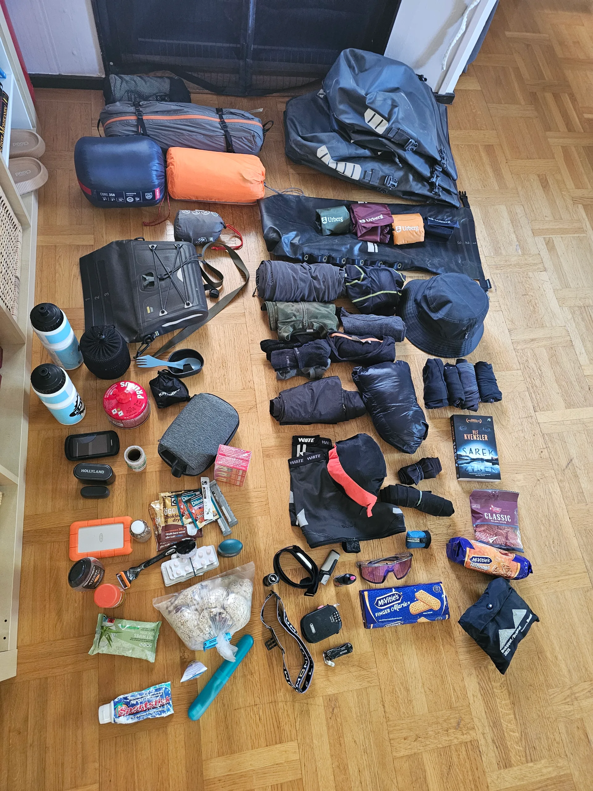 Fully packed touring bike and gear setup